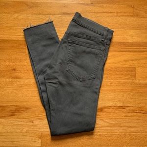 Rag & Bone Grey Waxed Fit 1 Skinny Jeans